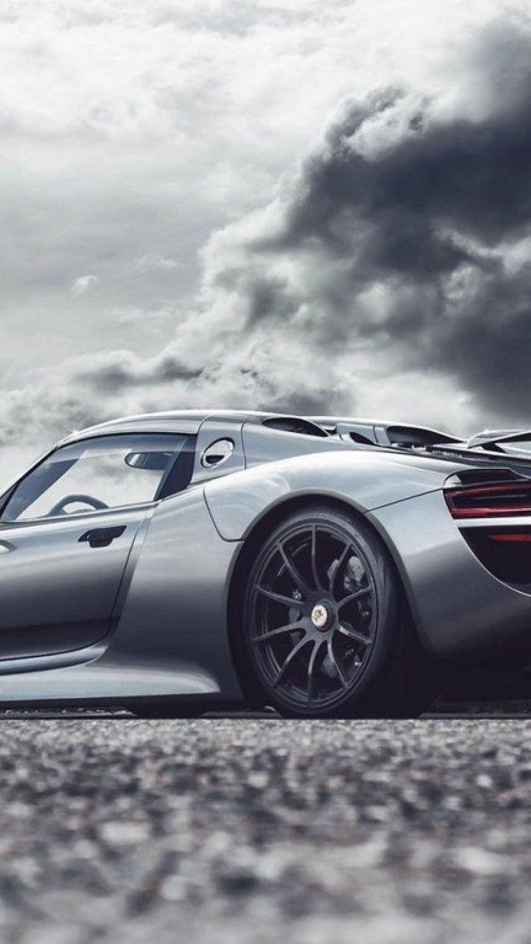 Gray 2015 Porsche 918 Spyder Car Iphone Wallpaper