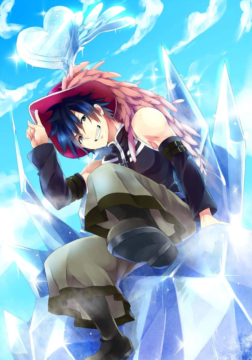 Gray Fullbuster Unleashes His Ice Magic Powers Wallpaper