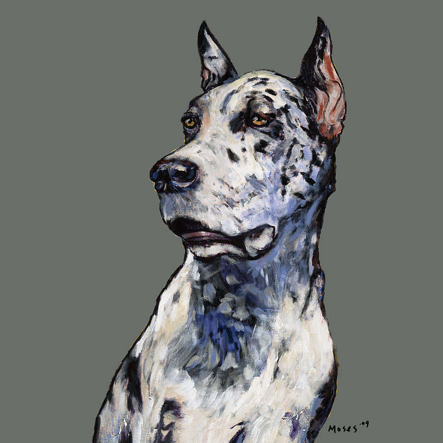 Great Dane Portrait Artwork Wallpaper