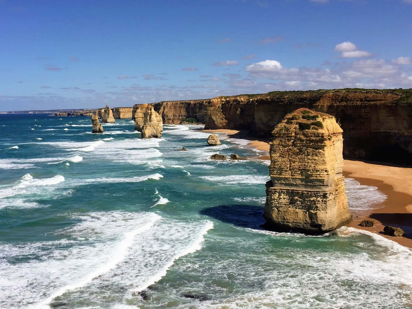 Great Ocean Road With Twelve Apostles In Victoria Australia Wallpaper