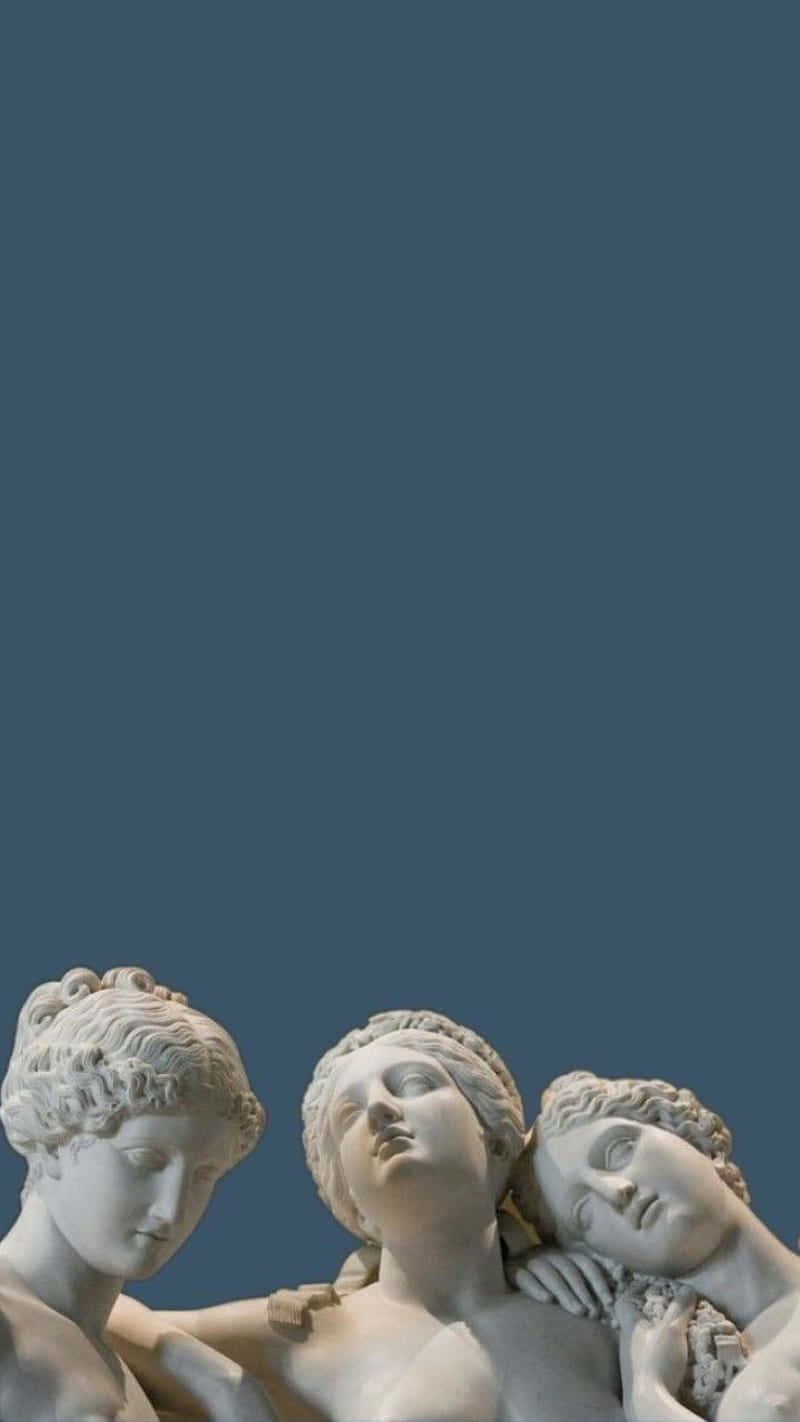 Greek_ Sculpture_ Trio_ Aesthetic.jpg Wallpaper