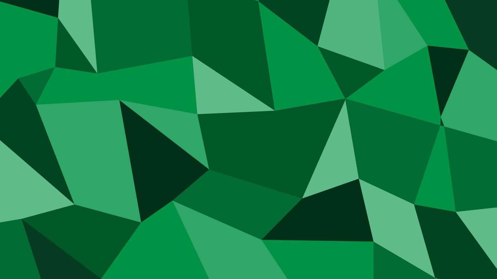 Green Abstract Polygon Pattern Wallpaper