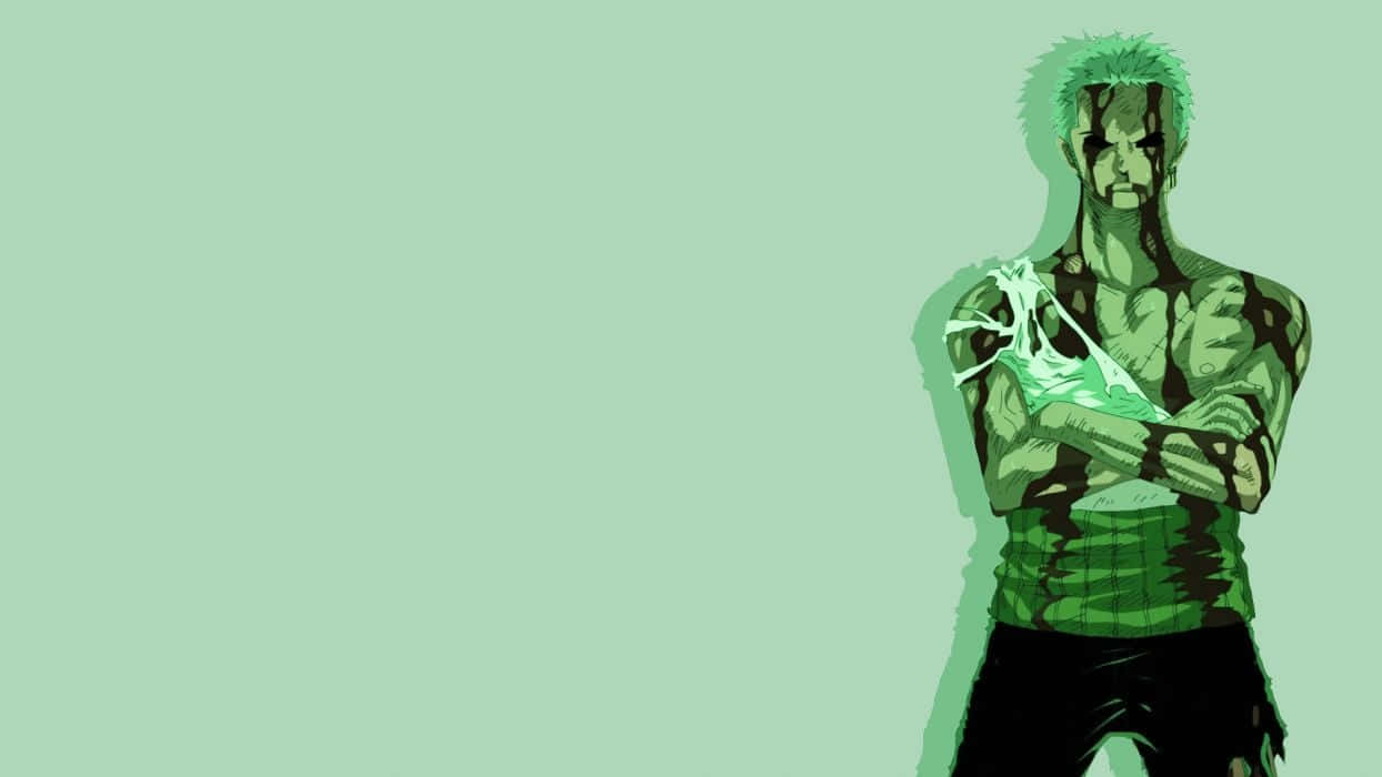 Green Anime Roronoa Zoro Wallpaper