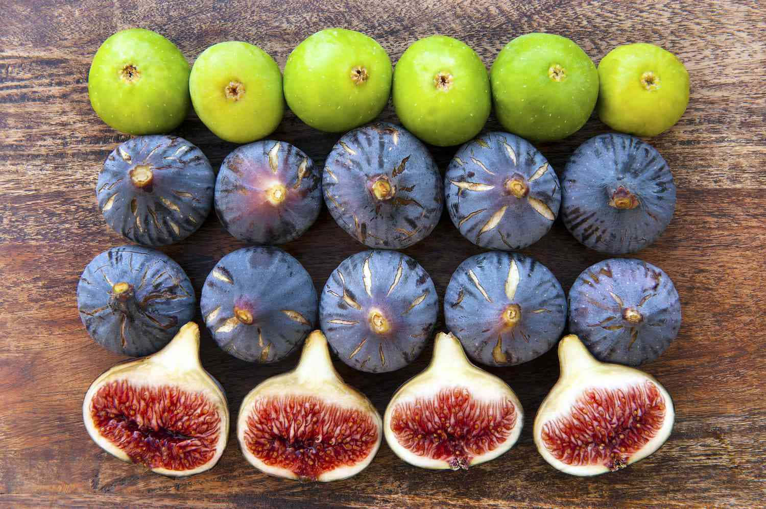 Green Apples Figs Halved Fresh Produce Wallpaper