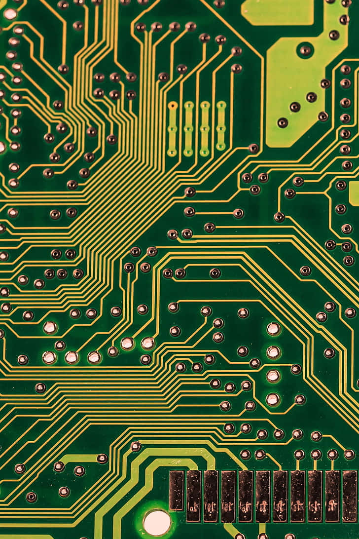 Green Circuit Board Pattern Wallpaper