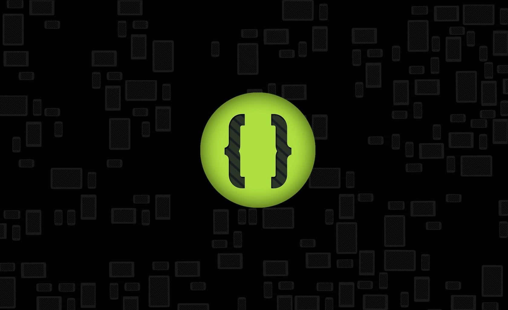 Green_ Code_ Editor_ Icon Wallpaper