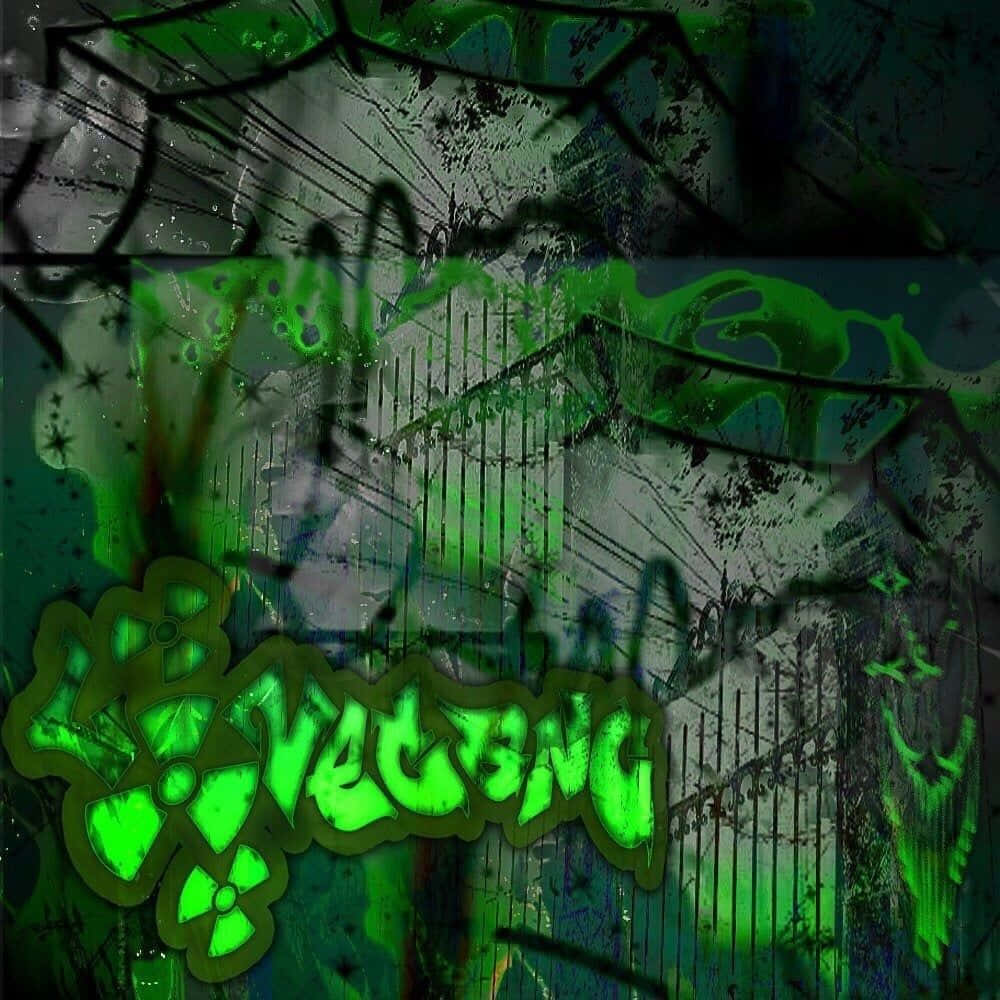 Green Cyber Y2 K Aesthetic Abstract Wallpaper