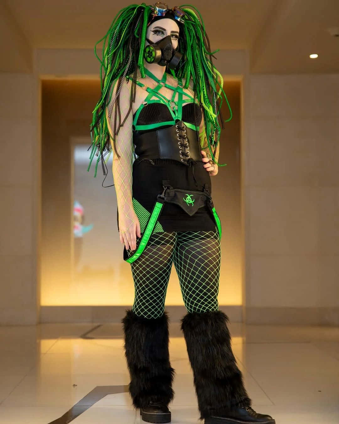 Green Goth Fashion Aesthetic Wallpaper