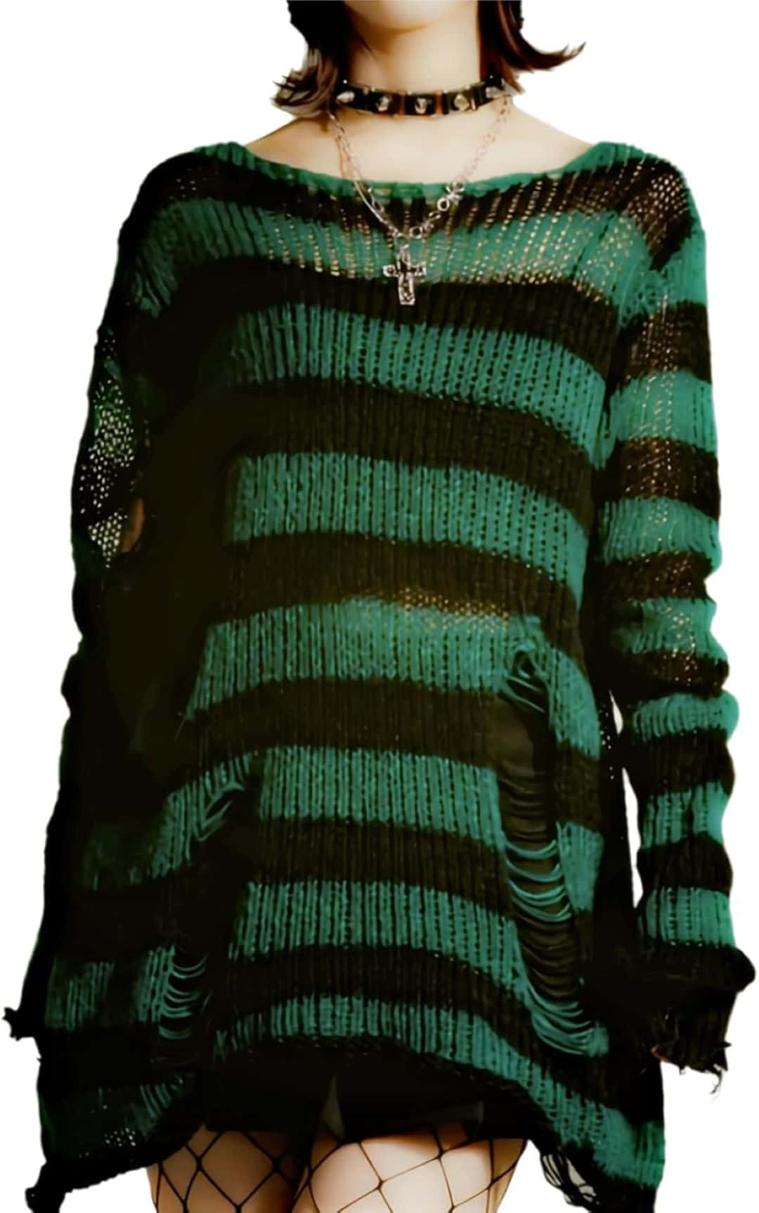 Green Goth Sweater Aesthetic.jpg Wallpaper