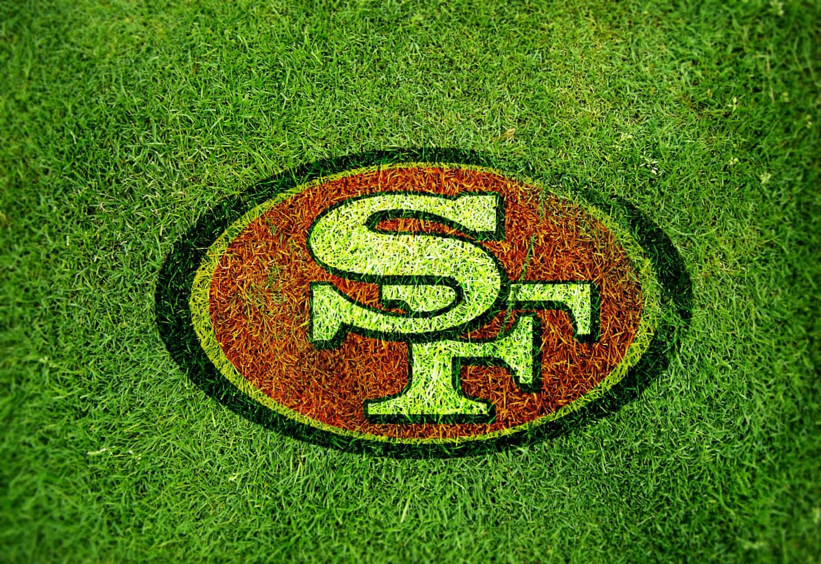 Green Grass San Francisco 49ers Logo Wallpaper