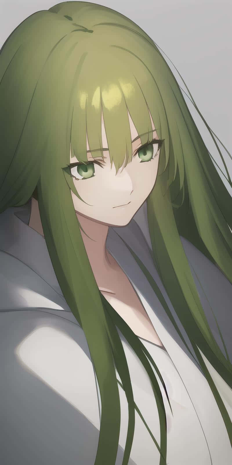 Green Haired Anime Character Wallpaper