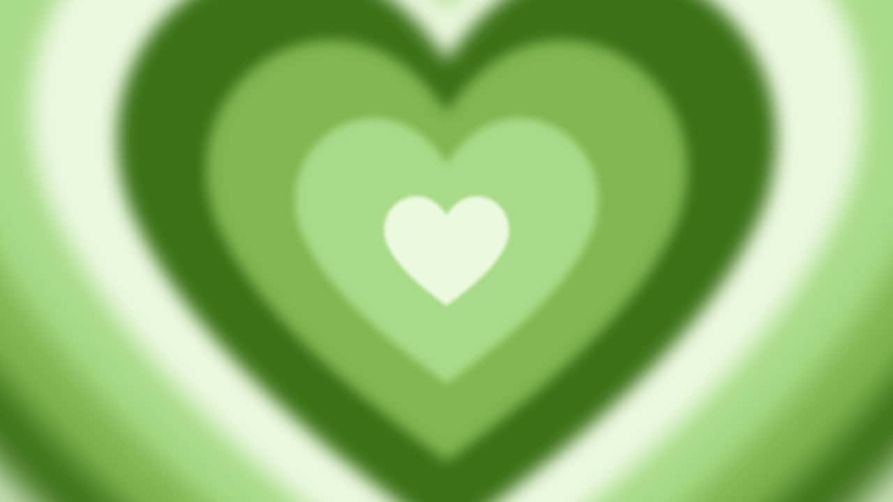 Green Heart Aura Background Wallpaper