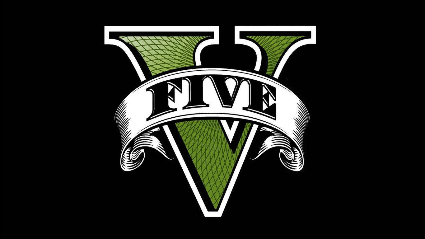 Green Letter V On Five Wallpaper