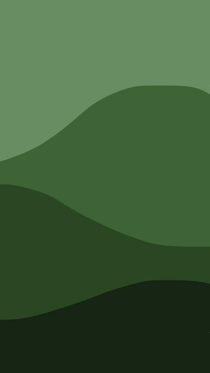 Green Minimalistic Nature Scene Wallpaper