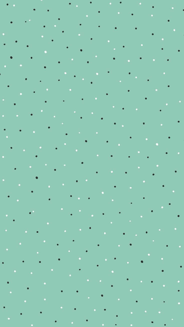 Green Preppy Polka Dot Pattern Wallpaper