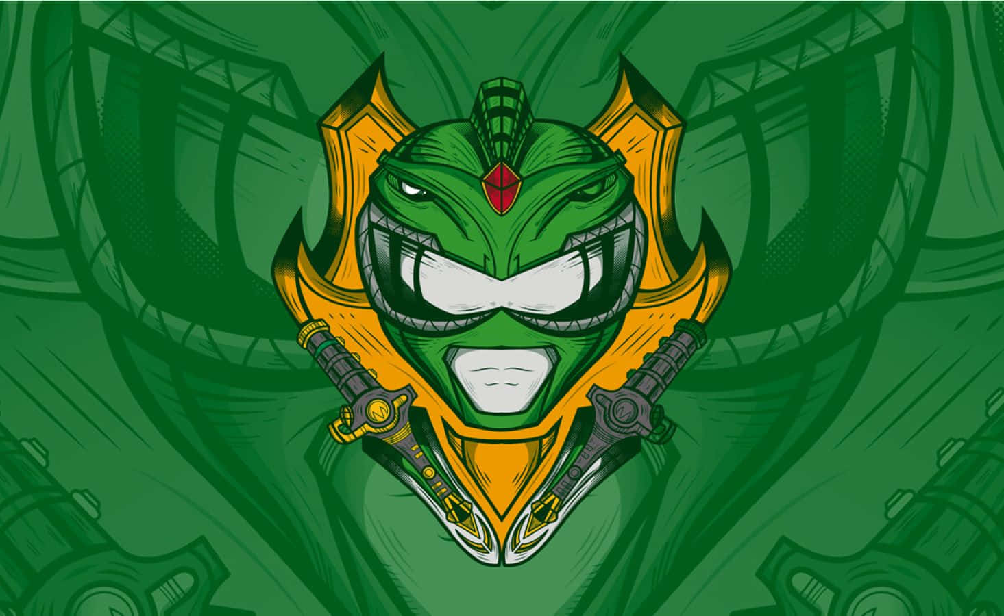 Green Ranger Helmet Artwork Wallpaper