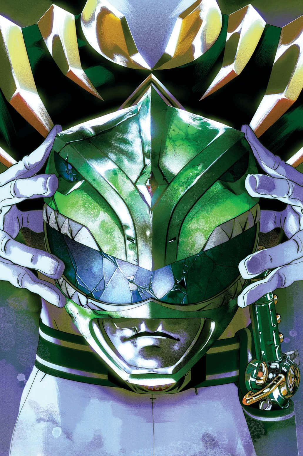 Green Ranger Helmetand Dagger Wallpaper