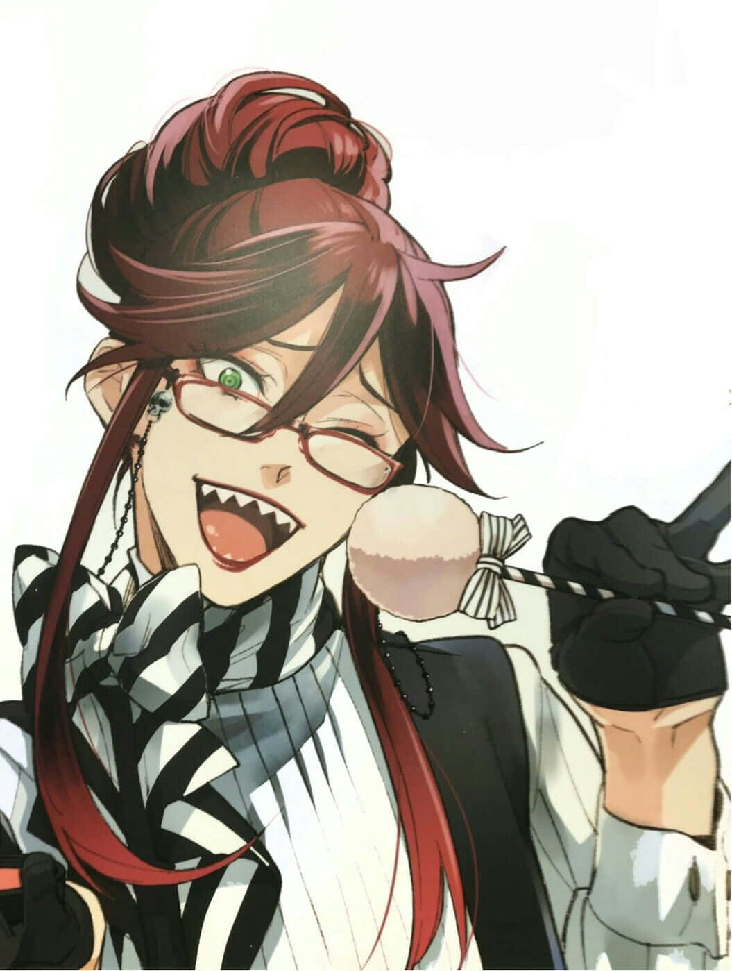 Grell Sutcliff Striking A Colorful And Fierce Pose In A Captivating Illustration. Wallpaper