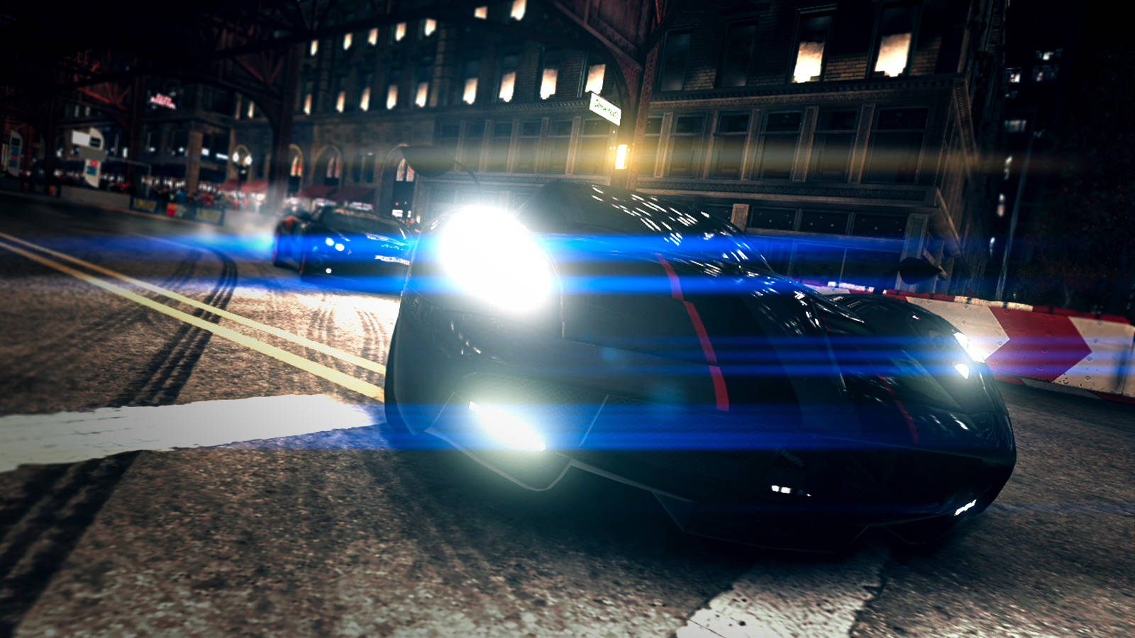 Grid 2 Game Blue Lights Wallpaper