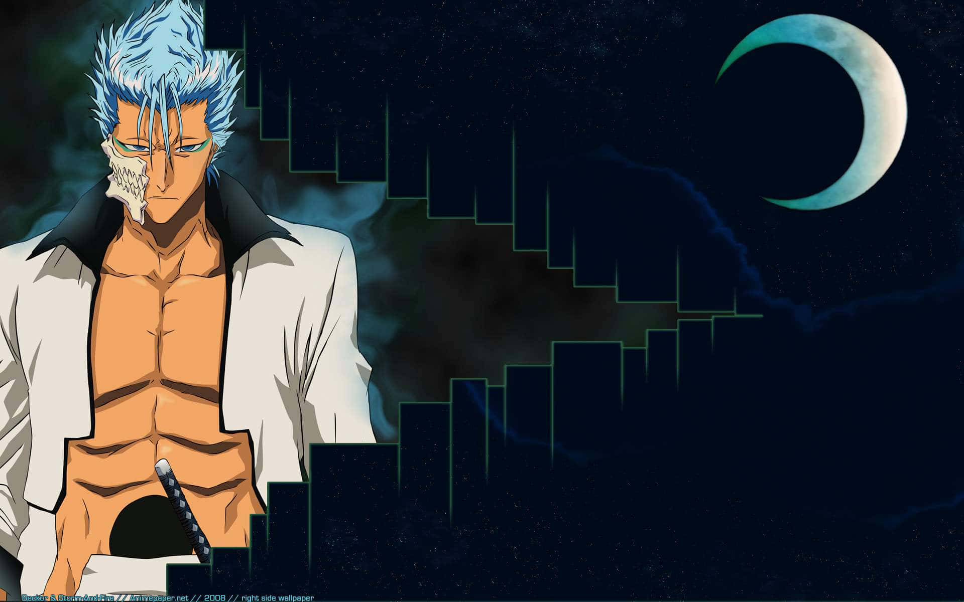 Grimmjow Jaegerjaquez Brings His Own Style Of Power. Wallpaper