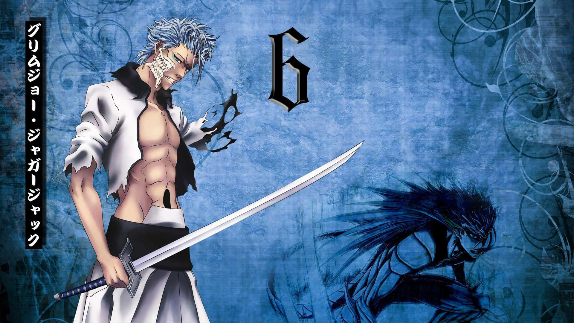 Grimmjow Jaegerjaquez In A Battle Arena Wallpaper