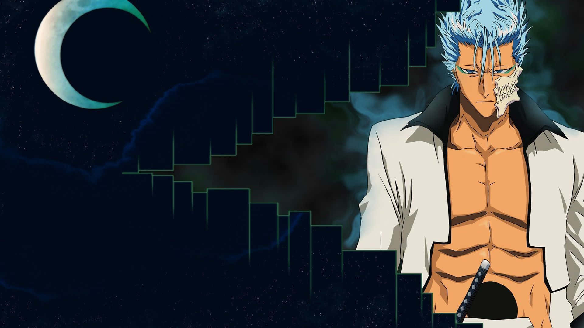 Grimmjow Jaegerjaquez In His Iconic Iconic Outfit Wallpaper