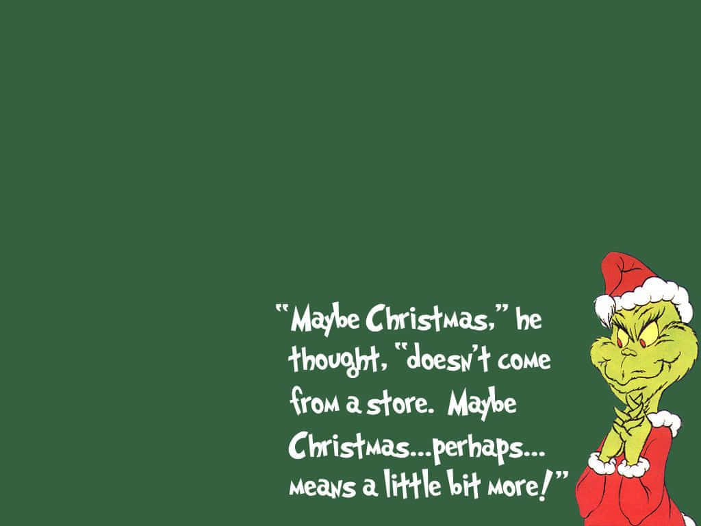 Grinch Christmas Reflection Wallpaper