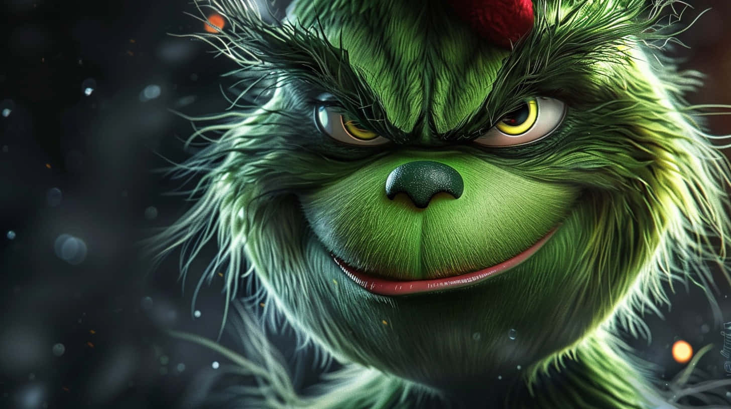 Grinch Close Up Smirk Wallpaper