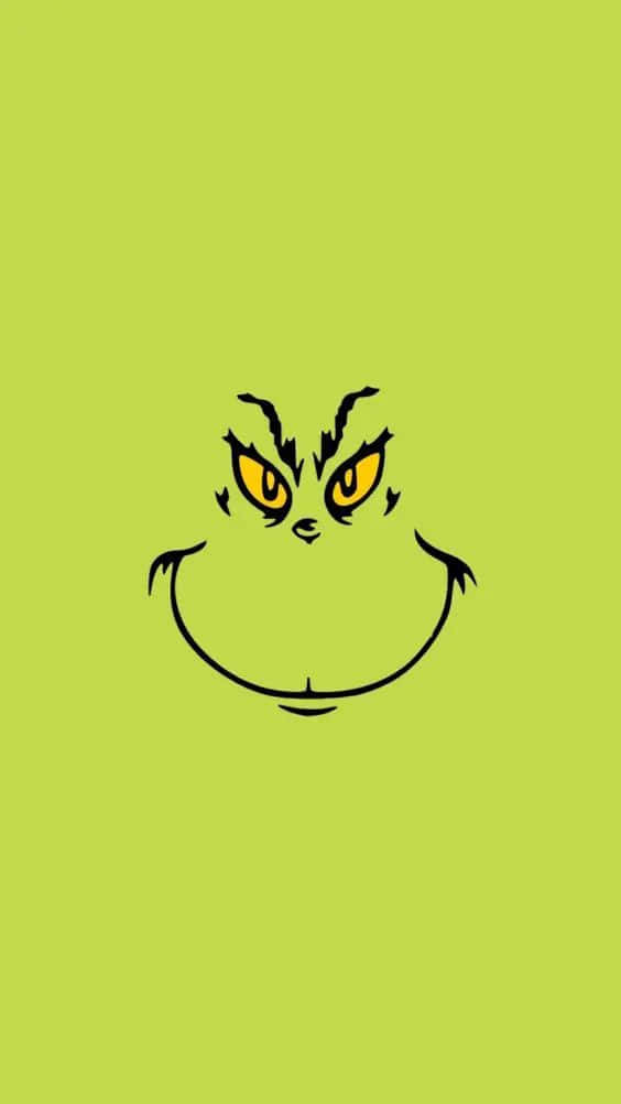 Grinch Face Simple Illustration Wallpaper