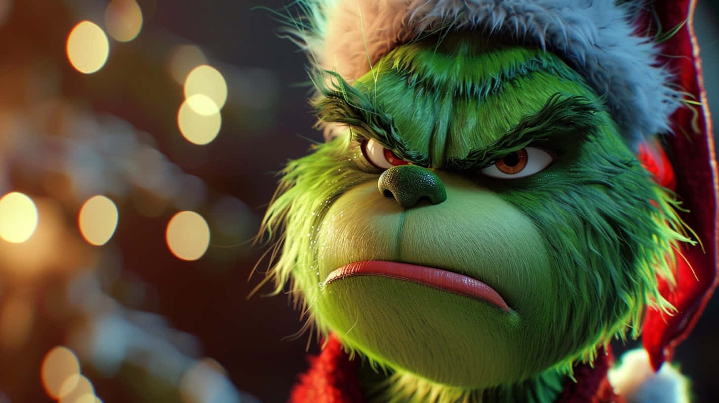 Grinch Frowning Holiday Spirit.jpg Wallpaper