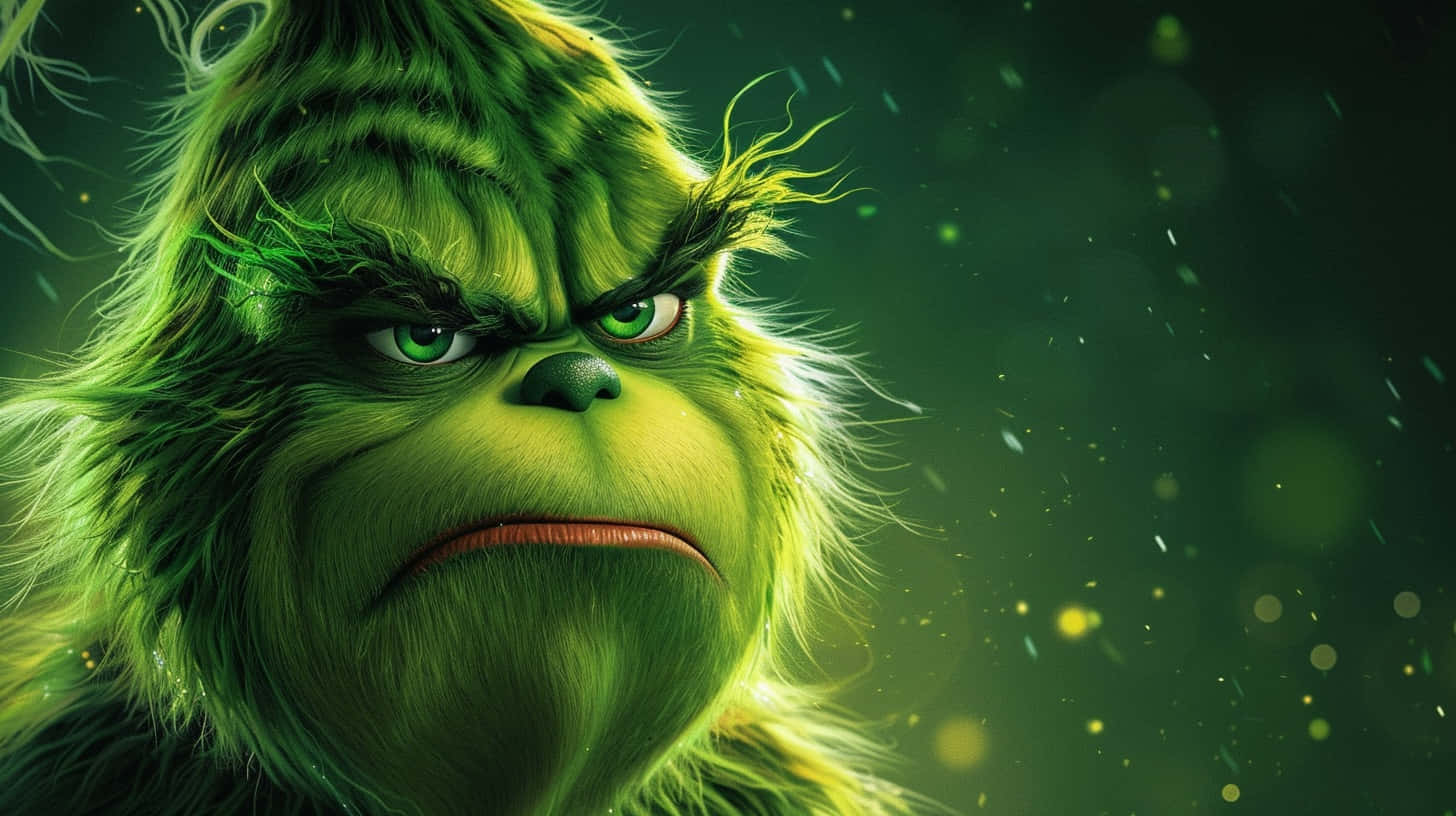 Grinch Glowing Green Portrait Wallpaper