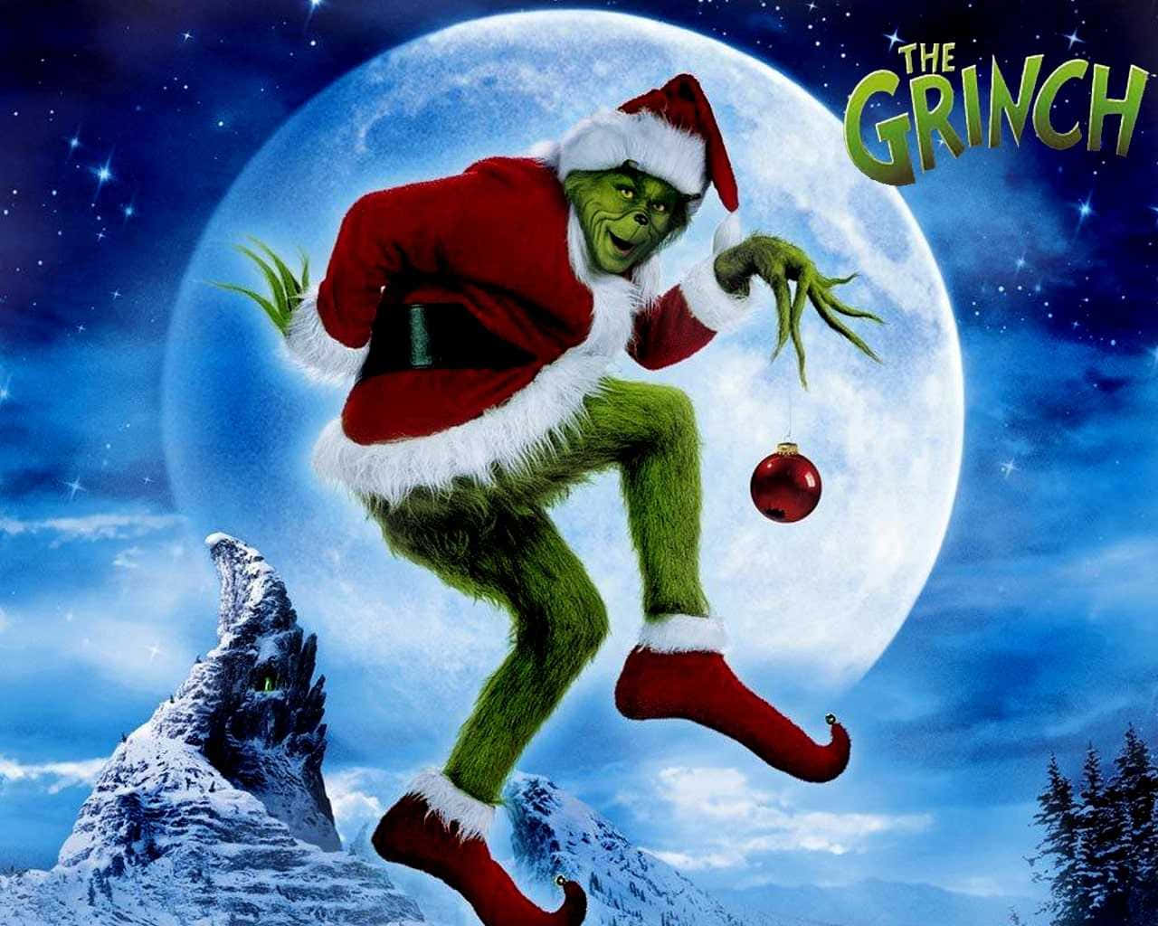 Grinch Moonlight Christmas Eve Wallpaper