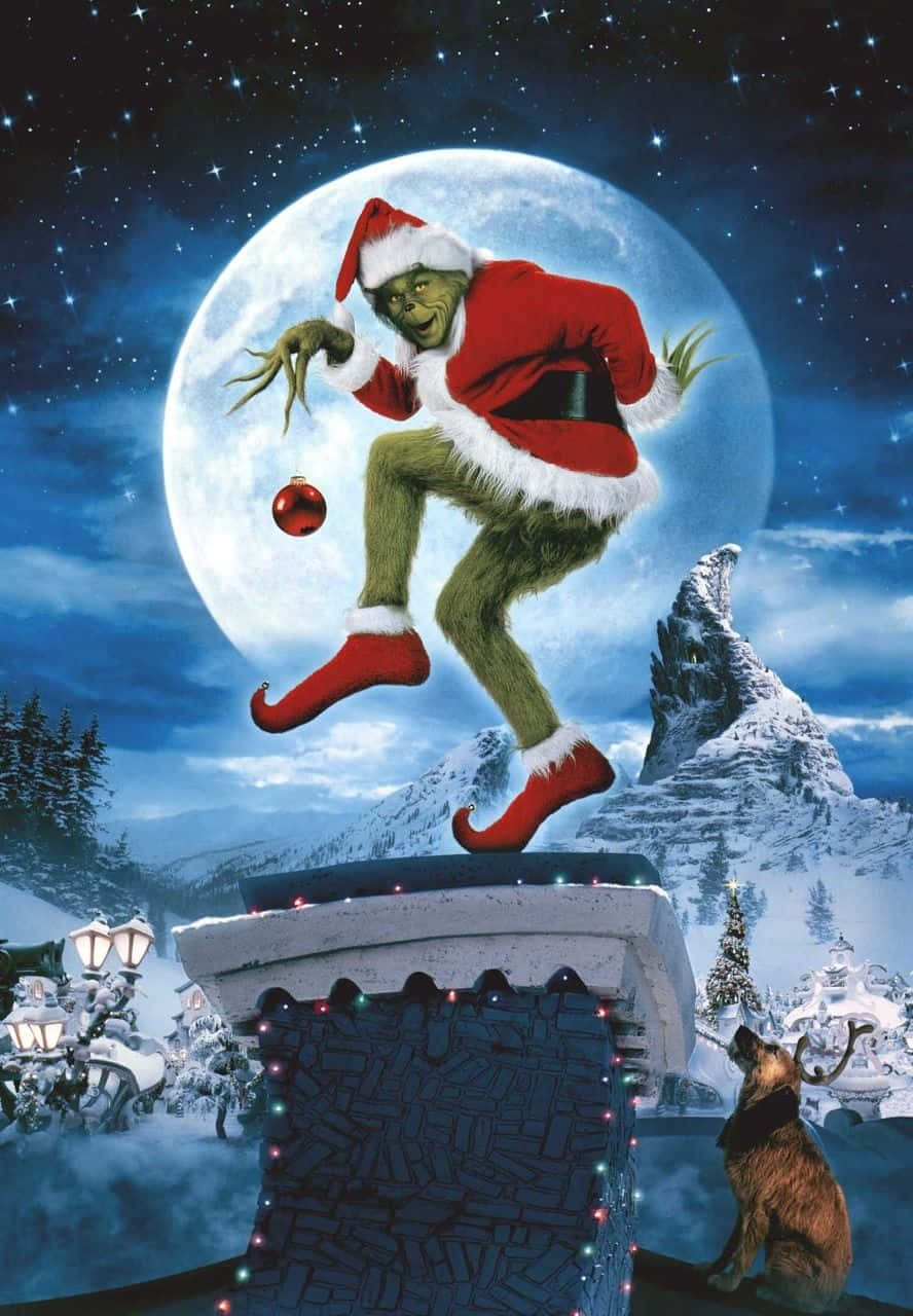 Grinch Moonlight Christmas Eve Wallpaper