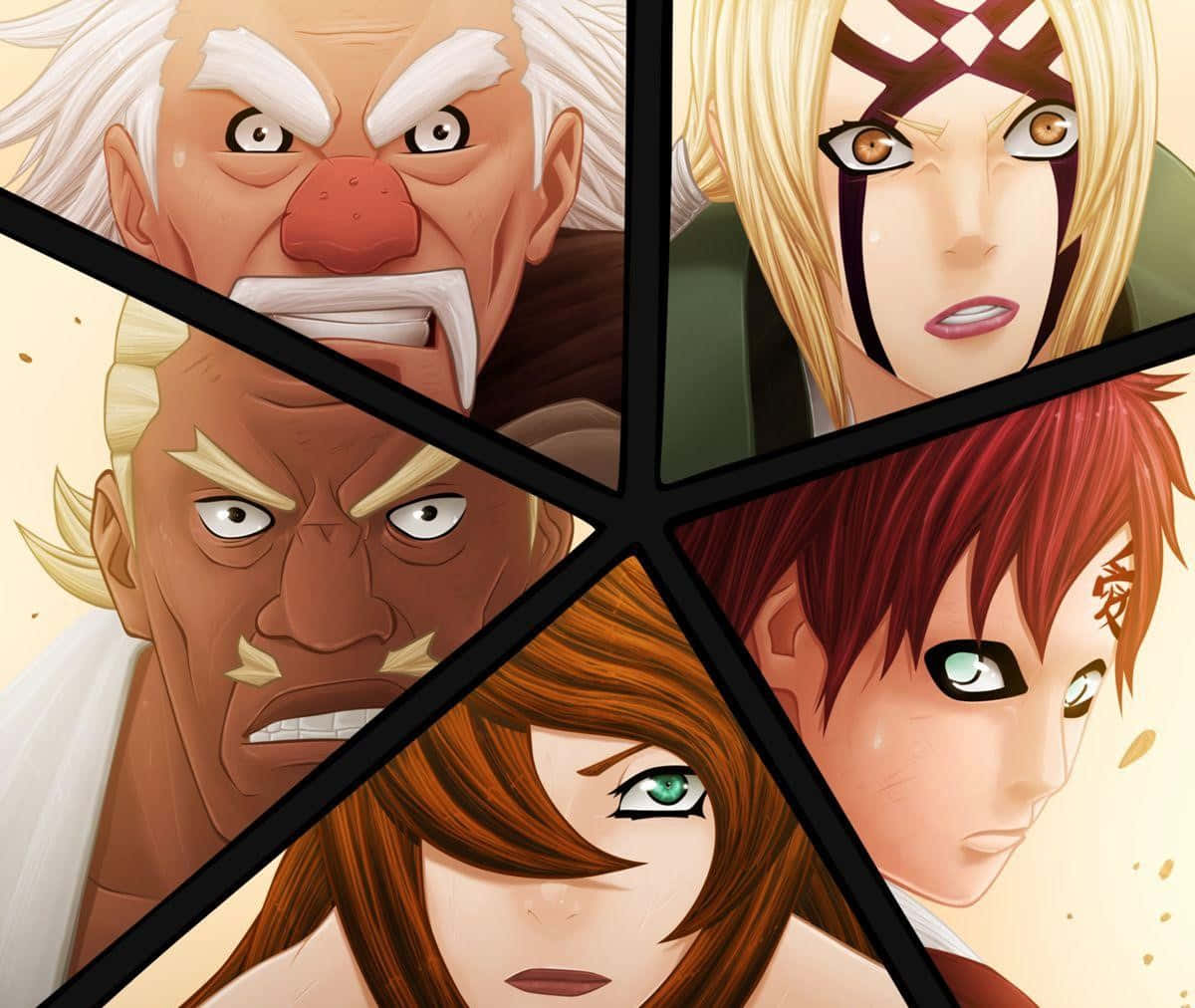 Gripping Five Kage Summit Gathering Wallpaper