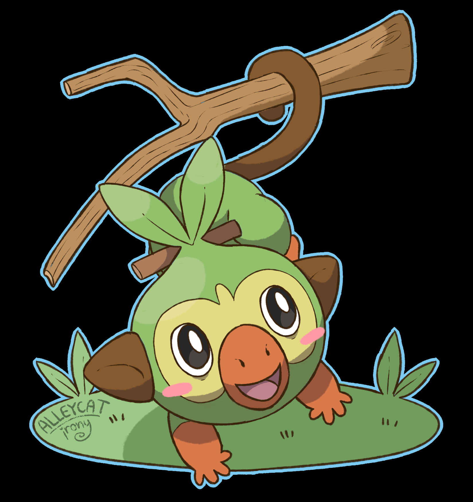 Grookey Pokemon Illustration Wallpaper