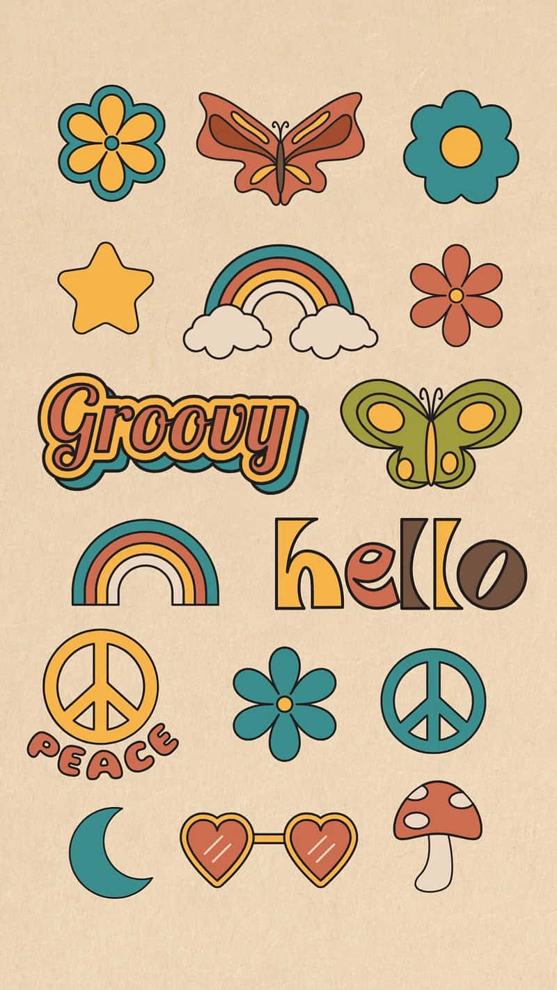 Groovy Aesthetic Design Elements Wallpaper