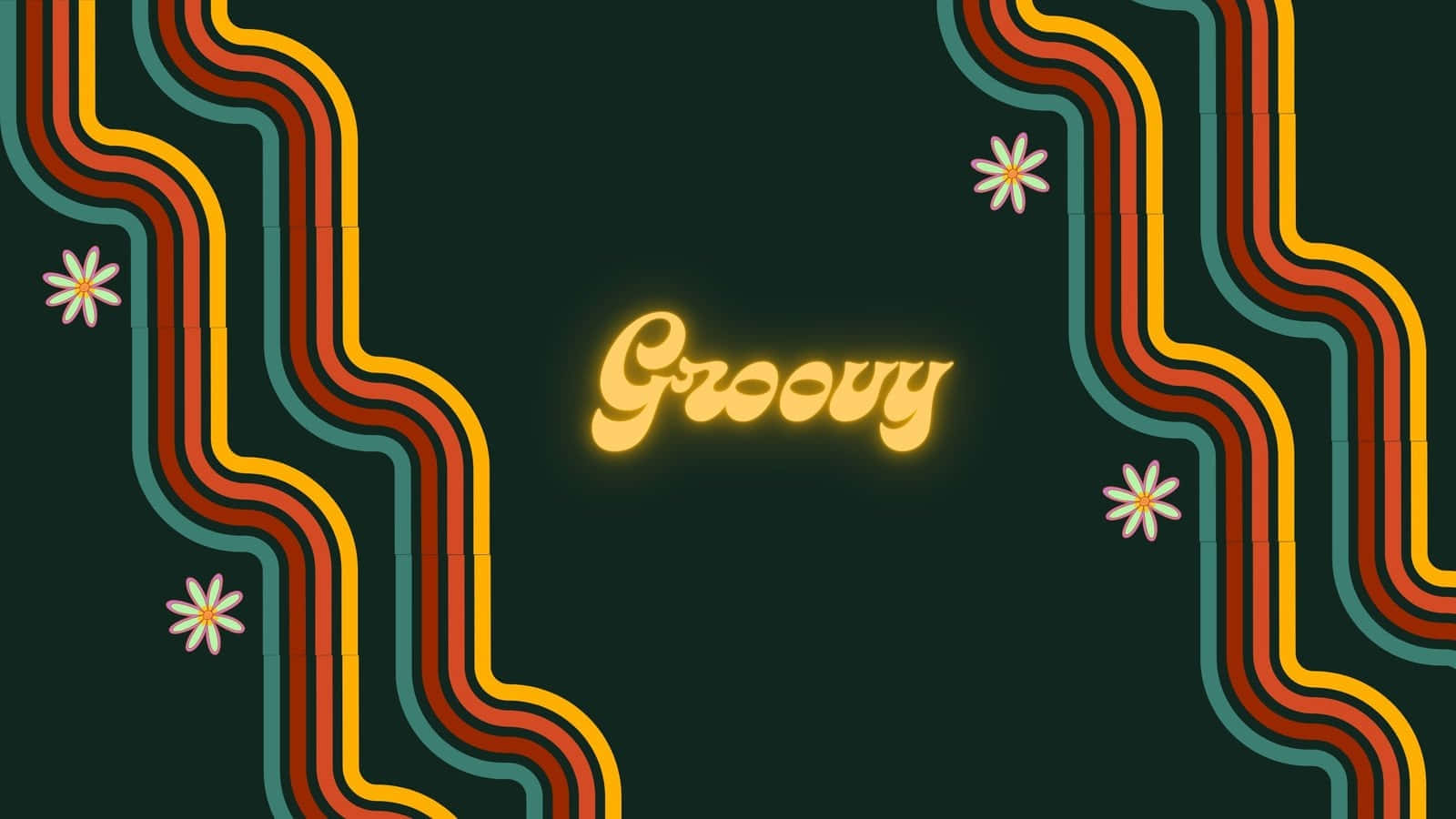 Groovy Retro Aesthetic Background Wallpaper