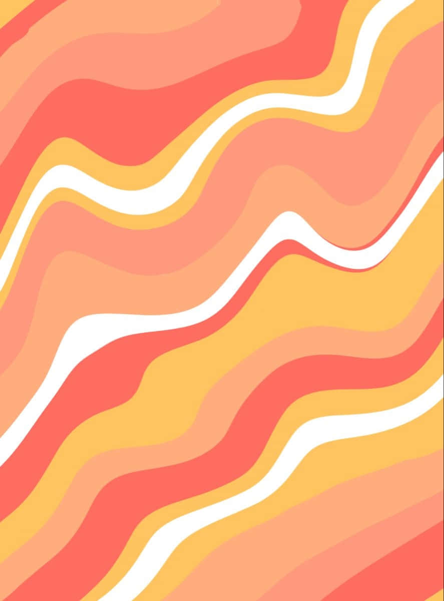 Groovy Waves Aesthetic Background Wallpaper