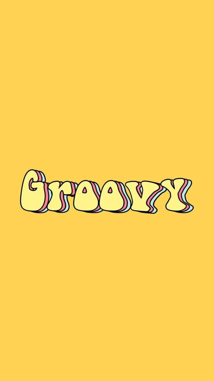 Groovy Yellow Aesthetic Wallpaper