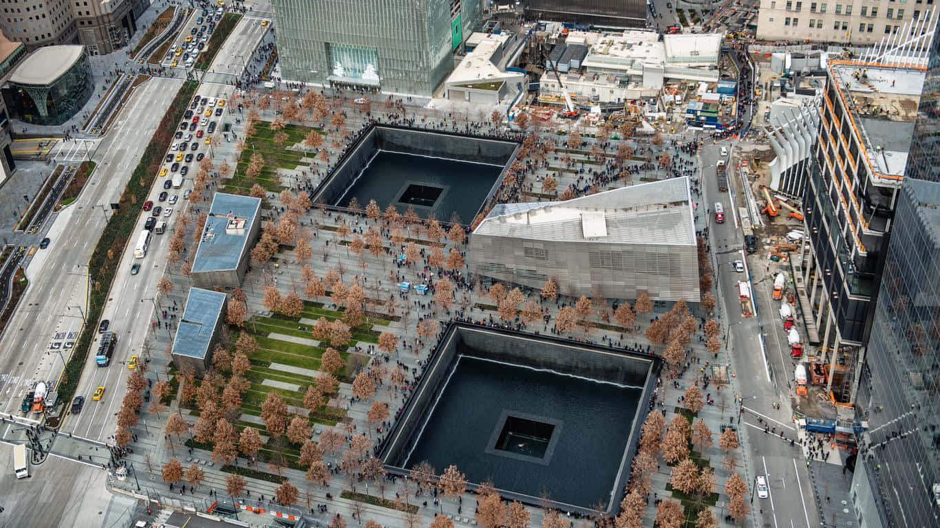 Ground Zero Memorial Aerial View Wallpaper