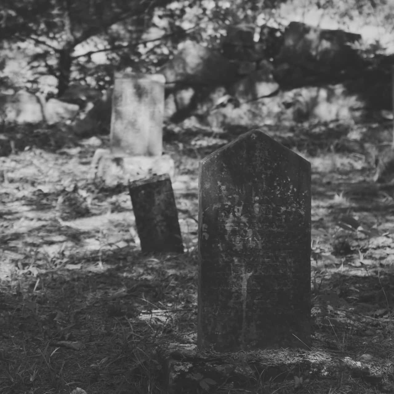 Grunge Grey Cemetery Aesthetic Wallpaper