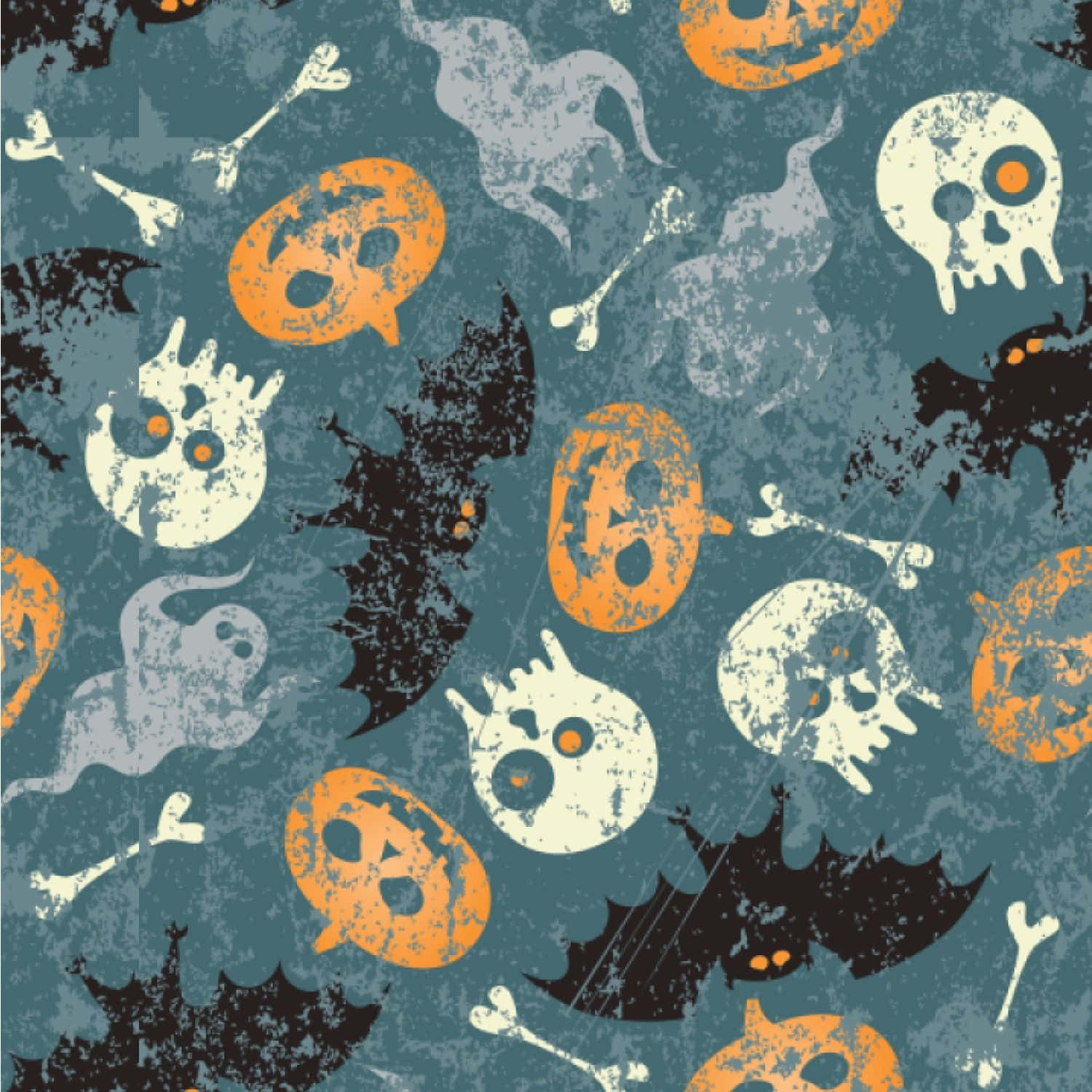 Grunge Halloween Pattern Wallpaper