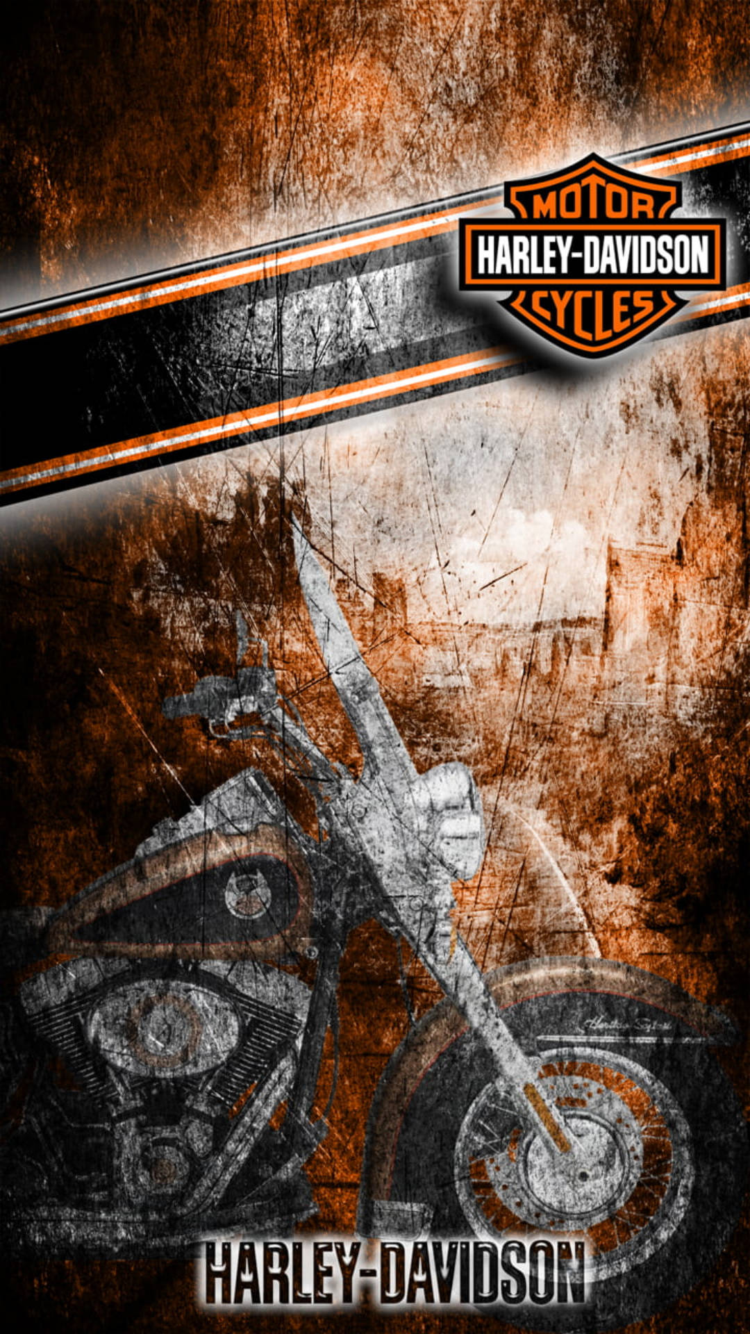 Grunge Harley Davidson Mobile Wallpaper