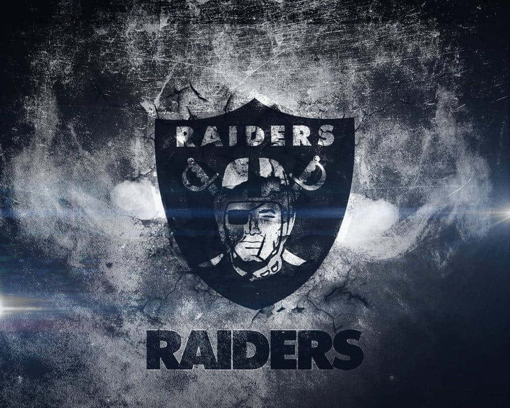 Grunge Raiders Shield Logo Wallpaper