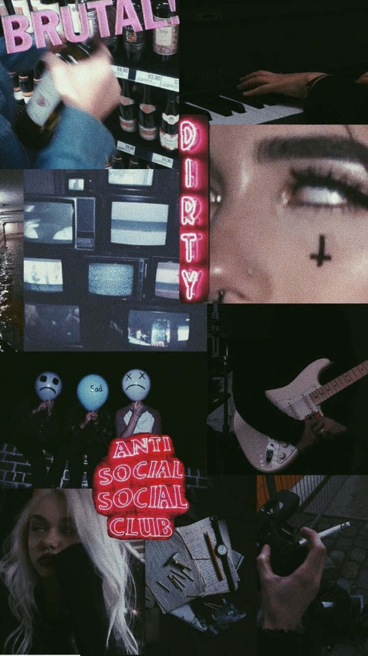 Grunge Skater Aesthetic Collage Wallpaper