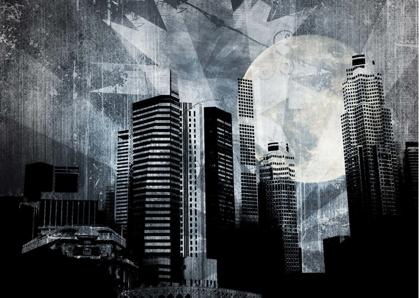 Grunge Urban Skyline Wallpaper