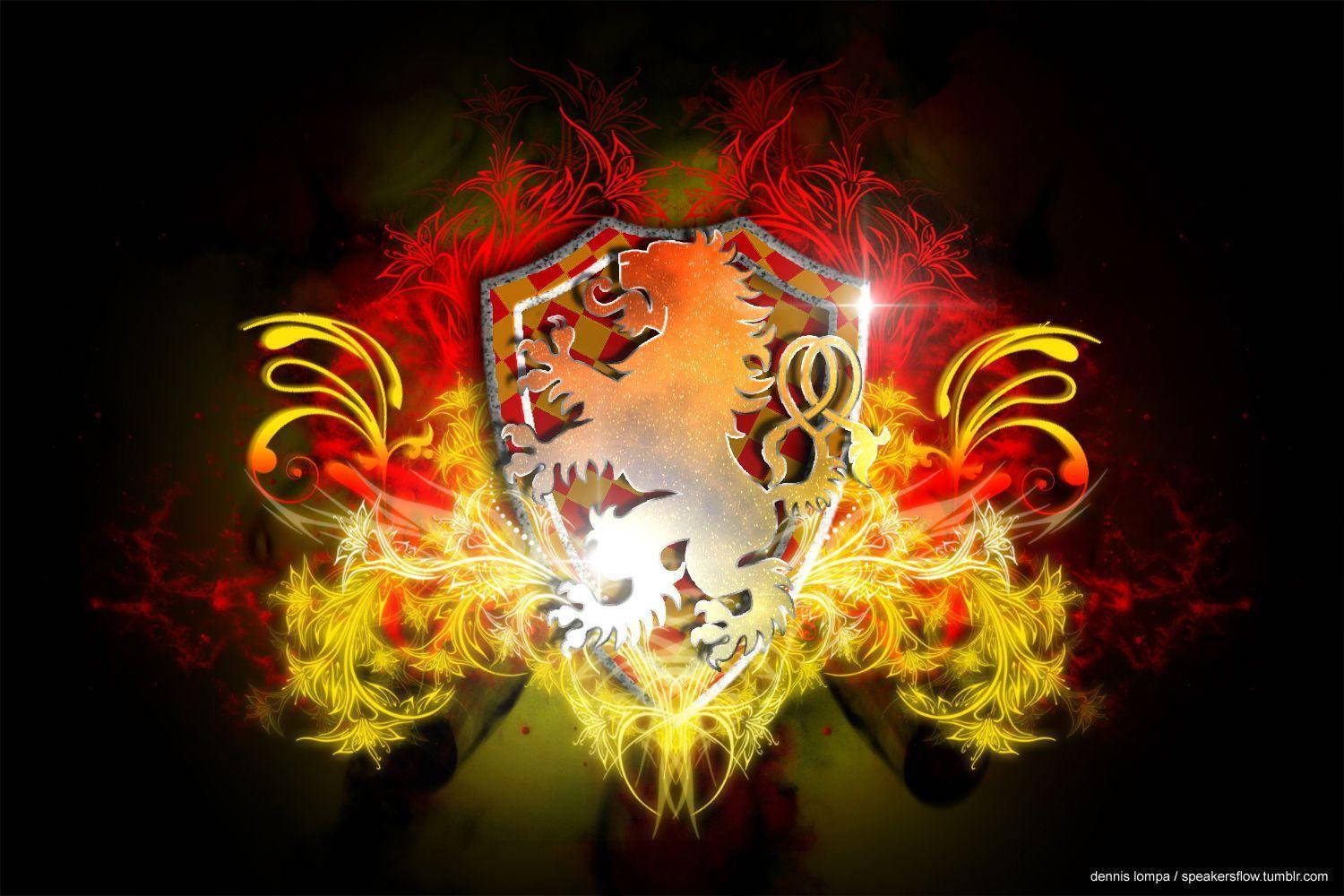 Gryffindor Crest Artistic Interpretation Wallpaper