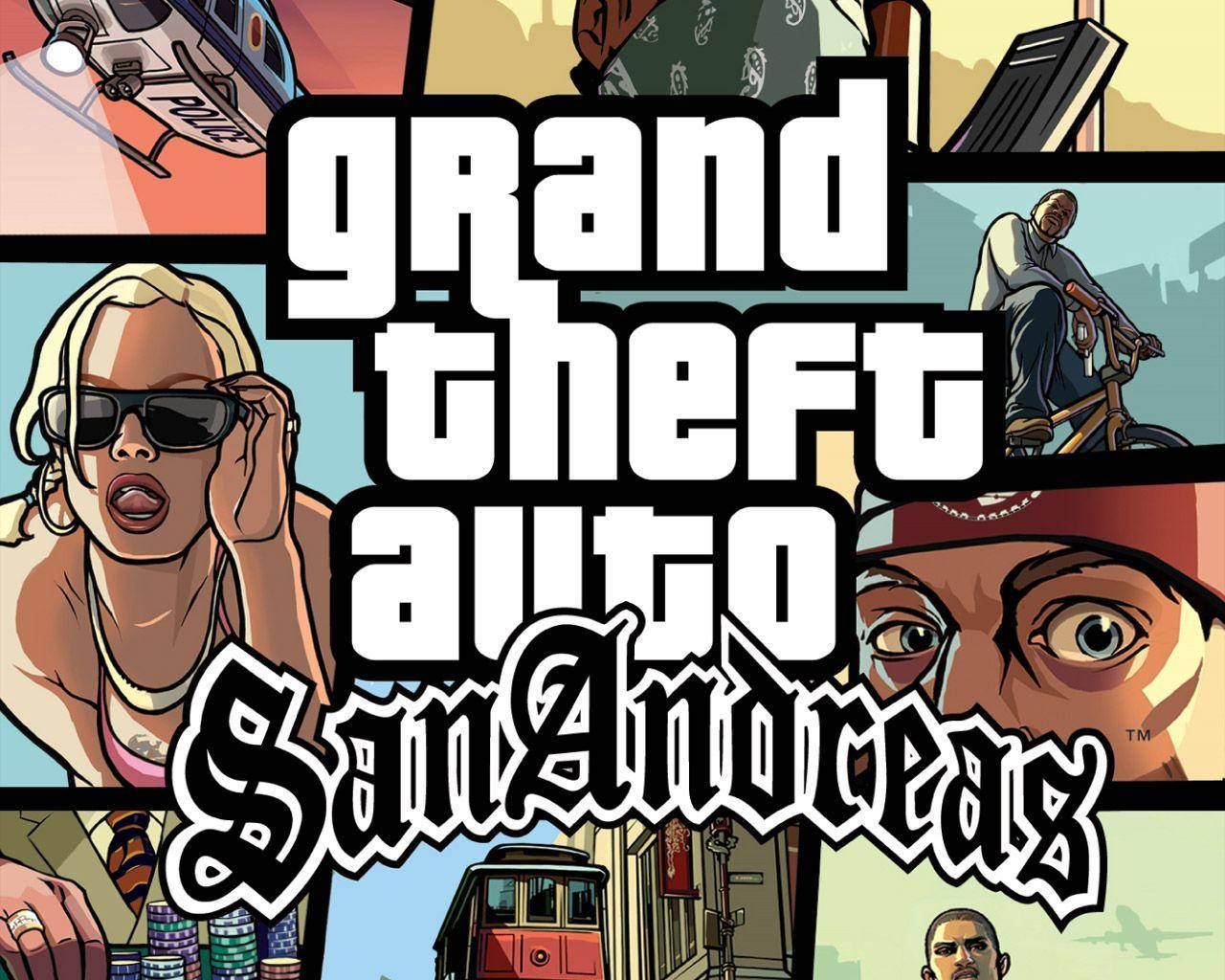 Gta San Andreas Classic Title Scene Wallpaper