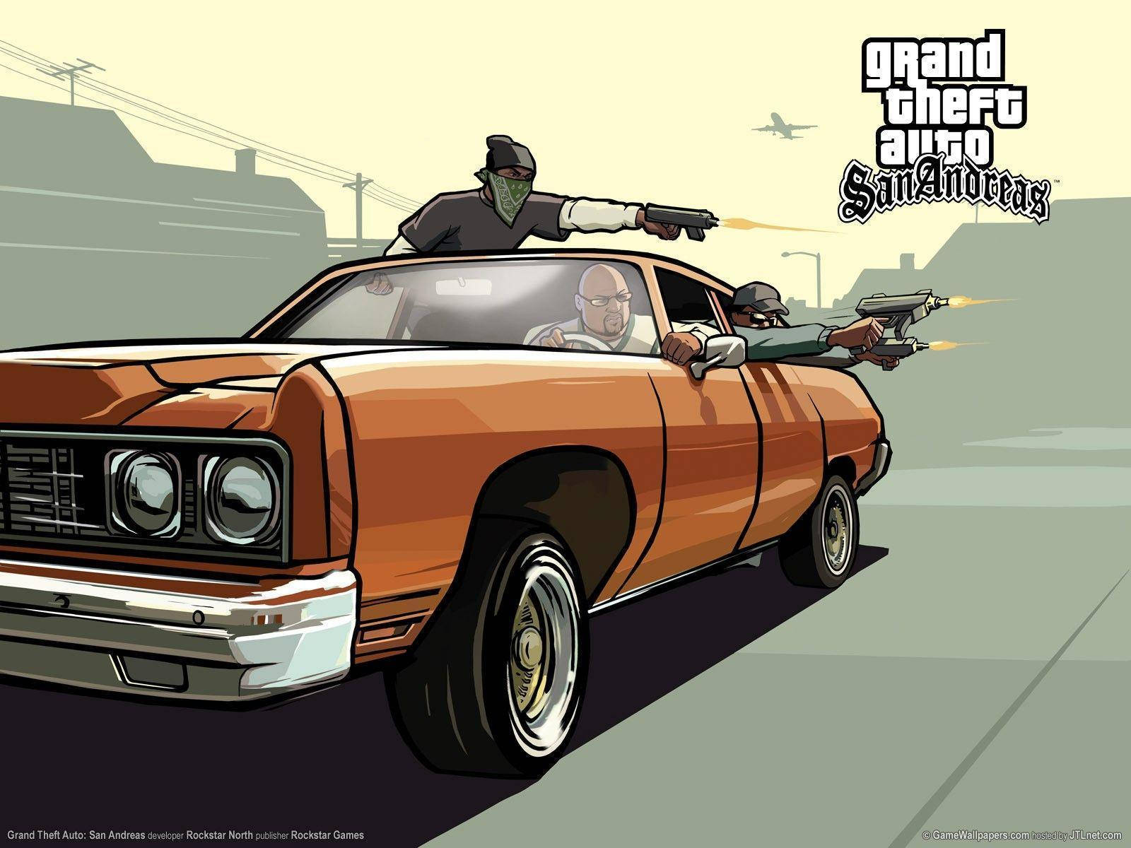 Gta San Andreas Orange Car Wallpaper