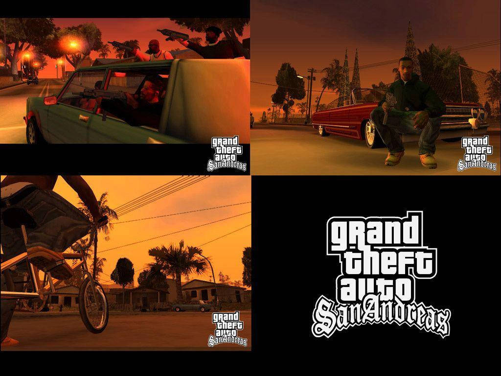 Gta San Andreas Sunset Collage Wallpaper